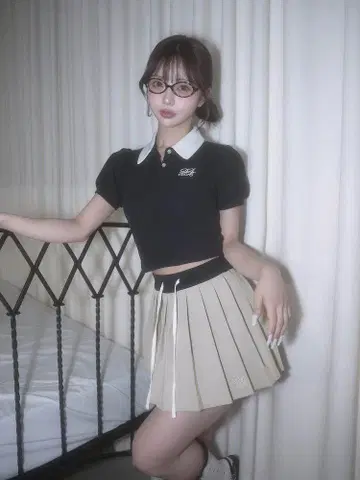 다리치 Darich DRCH 바이컬러 피케 셔츠 블랙 잔여 1