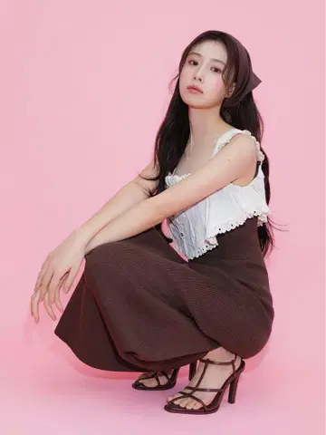 SNIDEL 신상 레이스 도킹 니트 원피스