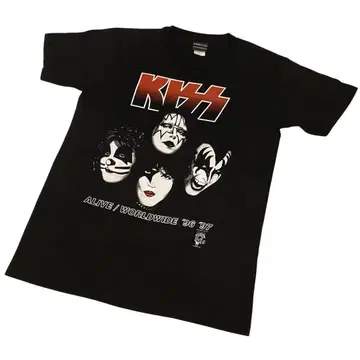 KISS 90s 투어 티셔츠 ALIVE WORLDWIDE 96-97 M
