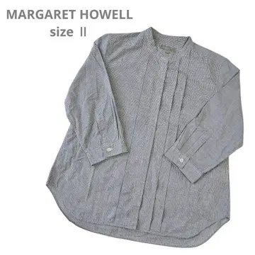 MARGARET HOWELL 마가렛호웰 체크 무늬 7부 소매 셔츠