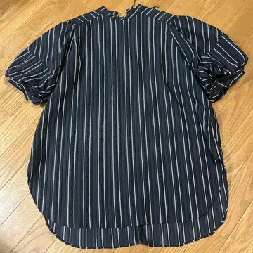 스카디 squady 스트라이프 롱 튜닉 볼륨 소매 린넨