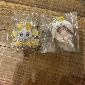 타카미 후미네 캡슐 토이 미니 부채 명찰