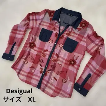 Desigual 데시구알 긴팔 체크 셔츠 사이즈 XL