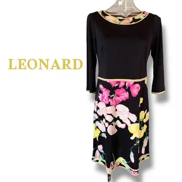 *LEONARD* 멋진 캉캉 소재 7부 소매 원피스