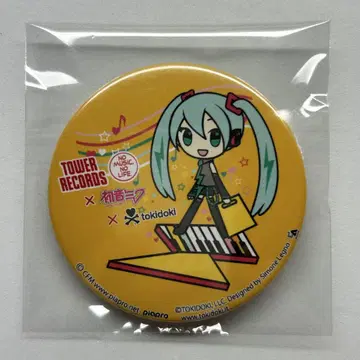 하츠네 미쿠 OWER RECORDS 타워 레코드 캔뱃지 tokidoki