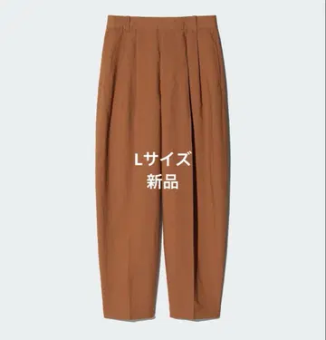 유니클로 린넨 블렌드 배럴 레그 팬츠 L 새상품