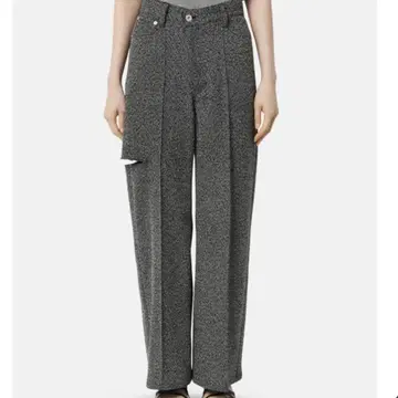 LE CIEL BLEU Tweed V Waist Wide Pants