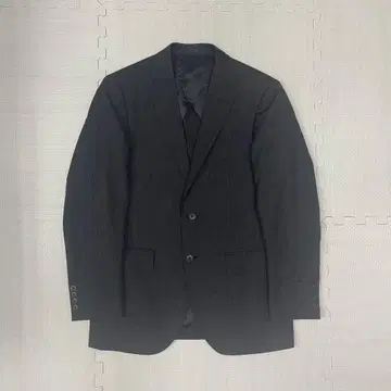 00s 테일러드 자켓 블랙 스트라이프 캐주얼 Y2K 깔끔