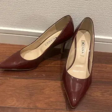 DIANA 버건디 하이힐 빨간색 레드 펌프스 다이애나