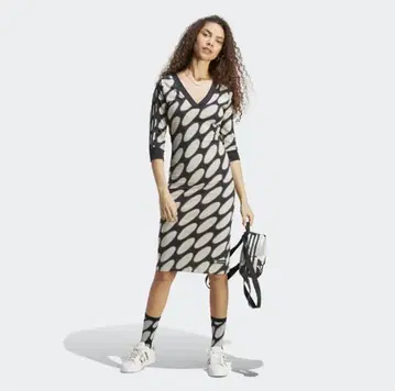adidas marimekko 콜라보 V넥 원피스