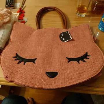고양이 귀 토트백 핑크