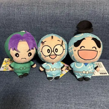 닌타마 란타로 봉제 인형 3개 세트 스카이블루, 녹색
