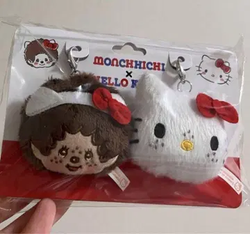 헬로키티 몬치치 봉제인형 참 세트 봉제 인형 콜라보 키체인