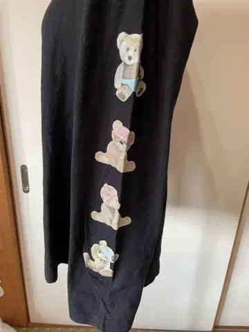 CANDY STRIPPER 팬츠 곰 블랙 롱 티셔츠