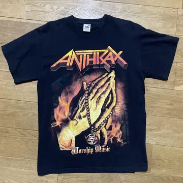 ANTHRAX 티셔츠 앤스랙스 Worship Music 밴딩 티셔츠