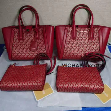 MICHAEL KORS 레드 2way 백 세트 일괄 2점 특가품