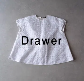 새상품급 드로어 75,000 자카드 블라우스 화이트 Drawer 541