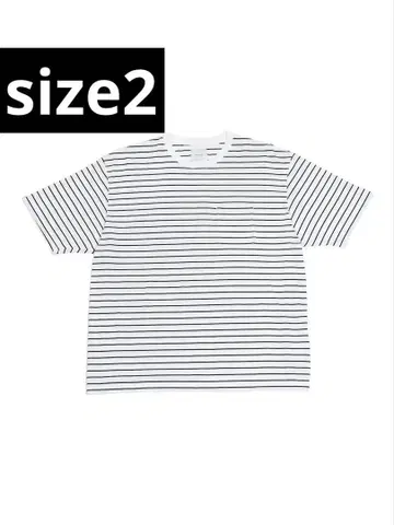 KAJA HIGH GAUGE BORDER POCKET TEE ovy