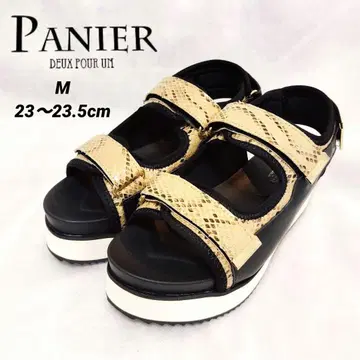 새상품 PANIER 파니에 스포츠 샌들 블랙/베이지 M 23~23.5