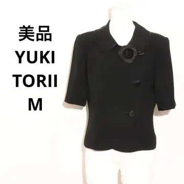 새상품급 YUKI TORII 아우터 포멀 자켓 5부 코사지 블랙