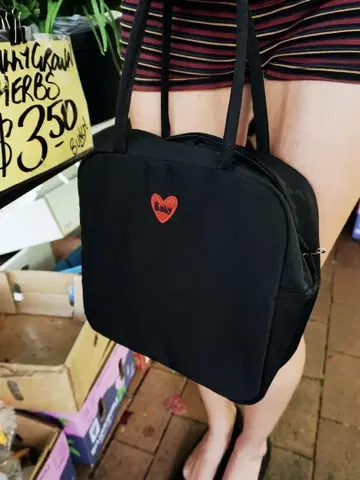 CALL ME BABY 베이비 하트 미니 백_블랙