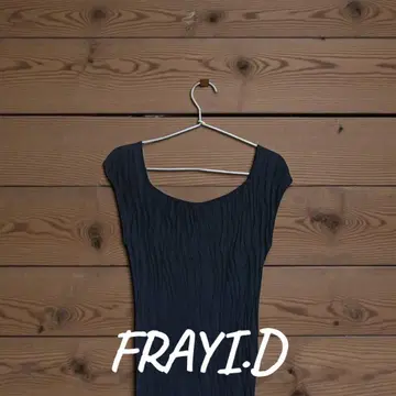 FRAYI.D 다크 블루 리브 원피스