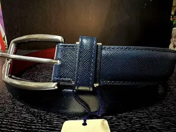 PRARIE 프레리 네이비 가죽 벨트 미사용 새상품 택 포함