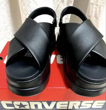 컨버스 츄이 PC 샌들 통굽 24cm 블랙 Converse