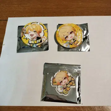 앰프 턱 컬러 캔뱃지 3개 세트