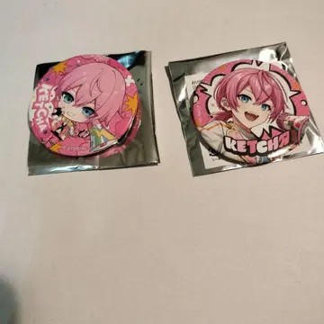 앰프턱 컬러즈 KETCHA 캔뱃지 2개 세트