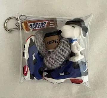 가챠 파우치. SNOOPY. 스누피 리복. 블루