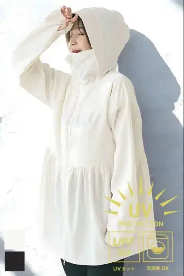 coca UV 차단 개더 후드티