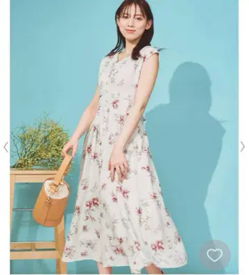 Noela*페인트 라인 플라워 원피스