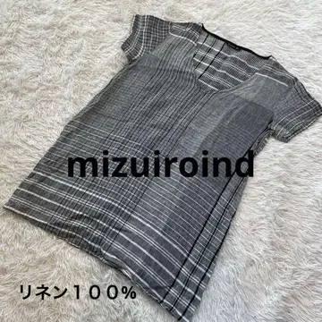 일본제 Mizuiroind 워셔블 린넨 100% 원피스 튜닉