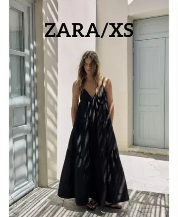 새상품급 ZARA 자라 롱 원피스 패널 미디 기장 원피스 XS