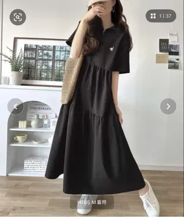 클래식 엘프 하프 지퍼 원피스 롱
