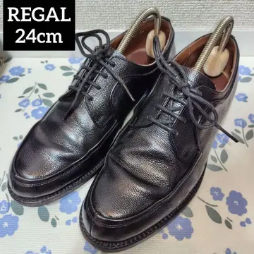 REGAL 리갈 U 칩 그레인 가죽 주름 가죽 비즈니스 블랙 24EE