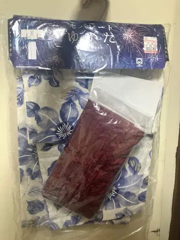 2부식, 세퍼레이트 유카타, 시마무라, 화이트, 스카이블루