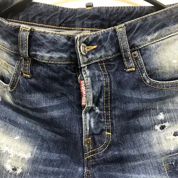 dsquared2 데미지 데님 팬츠 다크 블루 38