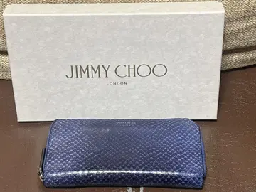 JIMMY CHOO 다크 블루 장지갑 박스 포함