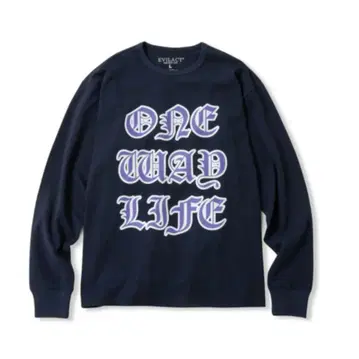 EVILACT ONE WAY LIFE LS 프린트 롱 슬리브 셔츠
