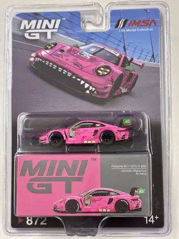 (1개~) MINI GT 1/64 포르쉐 911 GT3R #80 록시