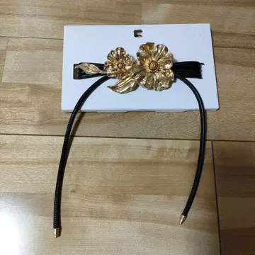 자라 꽃 모티브 블랙 벨트 85