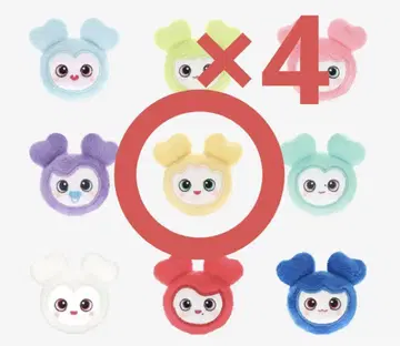BABY LOVELYS 랜덤 봉제 인형 반지 지효 4개 세트