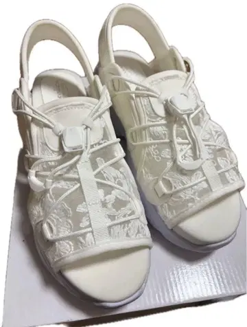 6.5cm 쿠션 밑창 플라워 레이스 스포츠 샌들 M 23.5cm