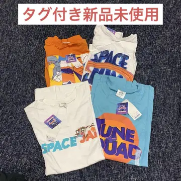 GU 그래픽 티셔츠 SPACE JAM 4매 세트