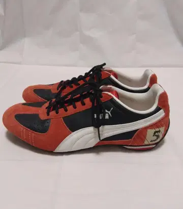 PUMA 스웨이드 스니커즈 오렌지/블랙/화이트
