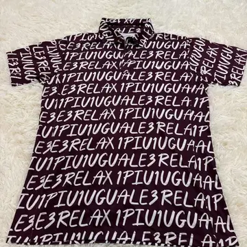1PIU1UGUALE3 보르도 로고 셔츠 L
