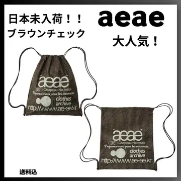 인기! 한국 aeae 로고 냅색 브라운 체크 에이에이