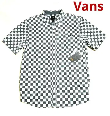VANS 체커 패턴 반팔 셔츠 [L]